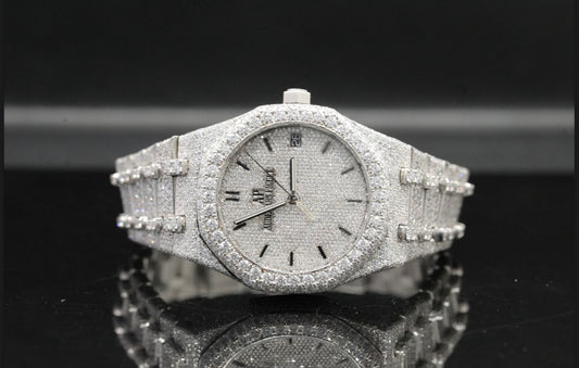 41MM MOISSANITE AP WATCH | AUDEMARS PIGUET ROYALOAK BUSTDOWN